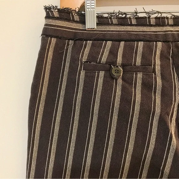 Vince Rare Wide Leg Crop Pants Cotton W/ Frayed top of waistband Size 8 - Picture 7 of 9